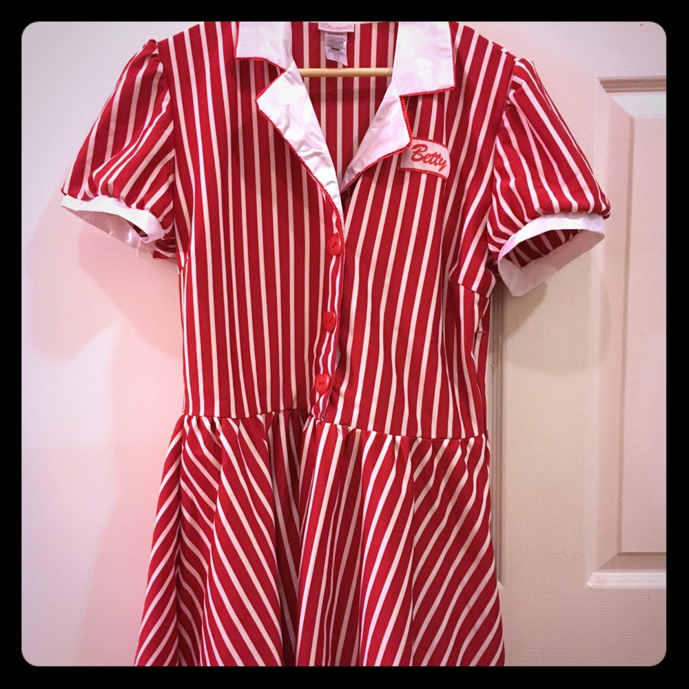 Car hop waitress outfit with accessories